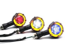 image-Turn Signal Lights, Motorcycle Modification LED Two-Color Water Indicator Signal