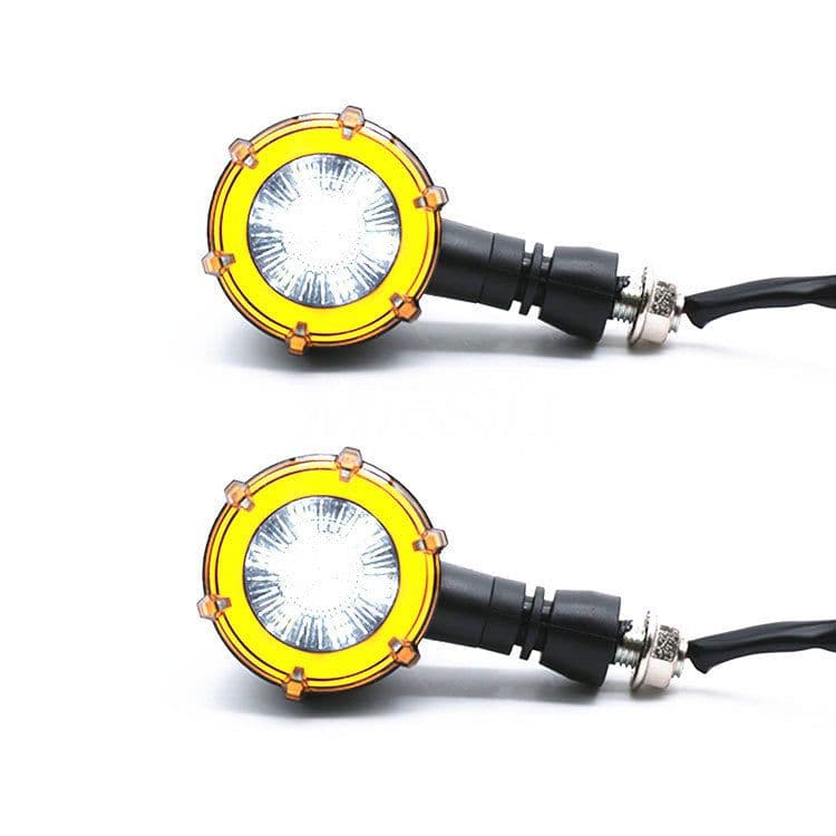 image-Turn Signal Lights, Motorcycle Modification LED Two-Color Water Indicator Signal