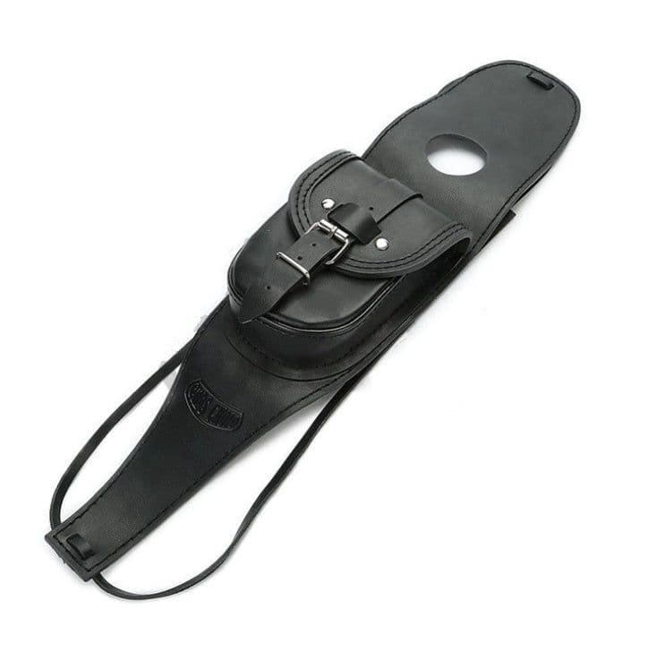 image-Premium Leather Waterproof Backpack Black Retro Fuel Tank Bag Tank Pouch Fit For Sportster XL 883 1200 Models