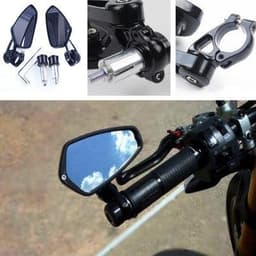 image-Motorcycle accessories high grade motorcycle retrofitted mirror hand, mirror 22MM all aluminum reversing mirror