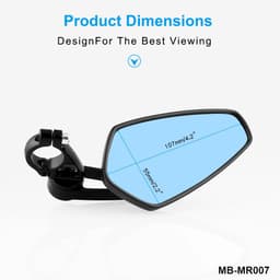 image-Motorcycle accessories high grade motorcycle retrofitted mirror hand, mirror 22MM all aluminum reversing mirror