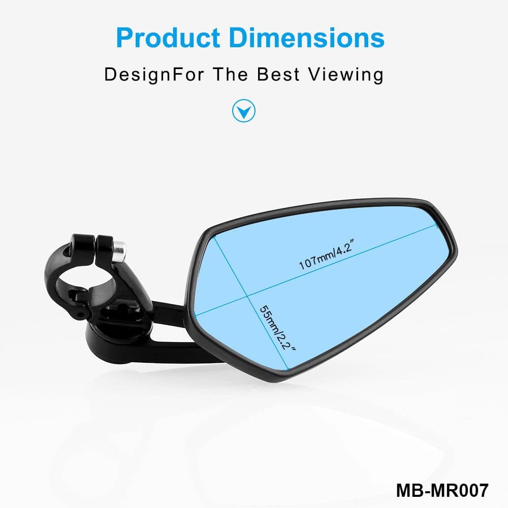image-Motorcycle accessories high grade motorcycle retrofitted mirror hand, mirror 22MM all aluminum reversing mirror