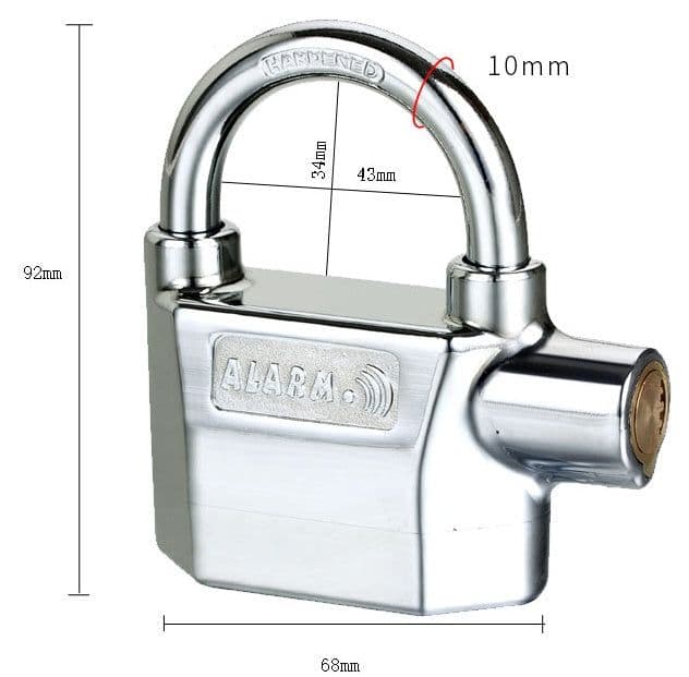 image-Waterproof Siren Alarm Padlock