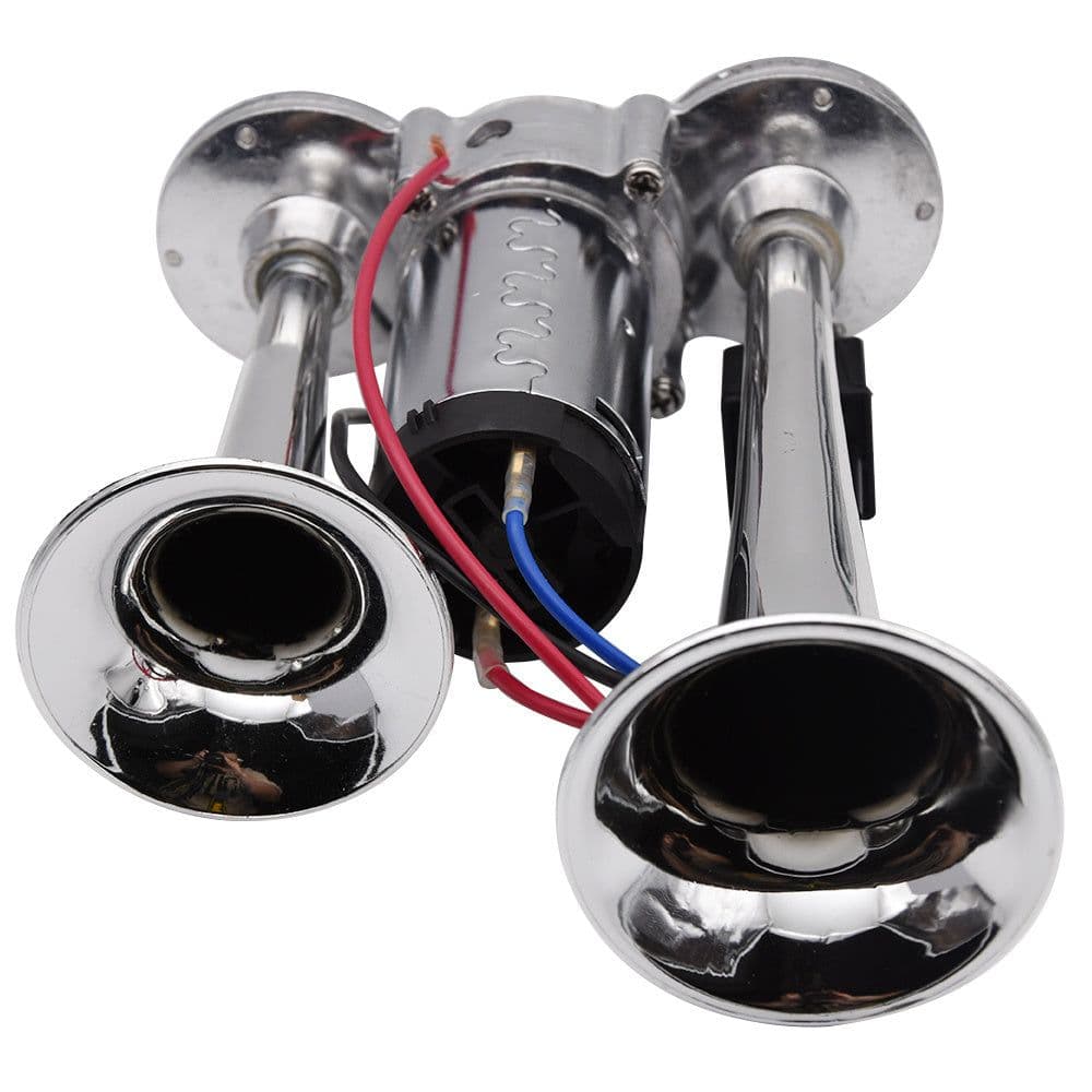image-Car And Motorcycle Modified 12V/24V Double Pipe Conjoined Electric Horn With Air Pump
