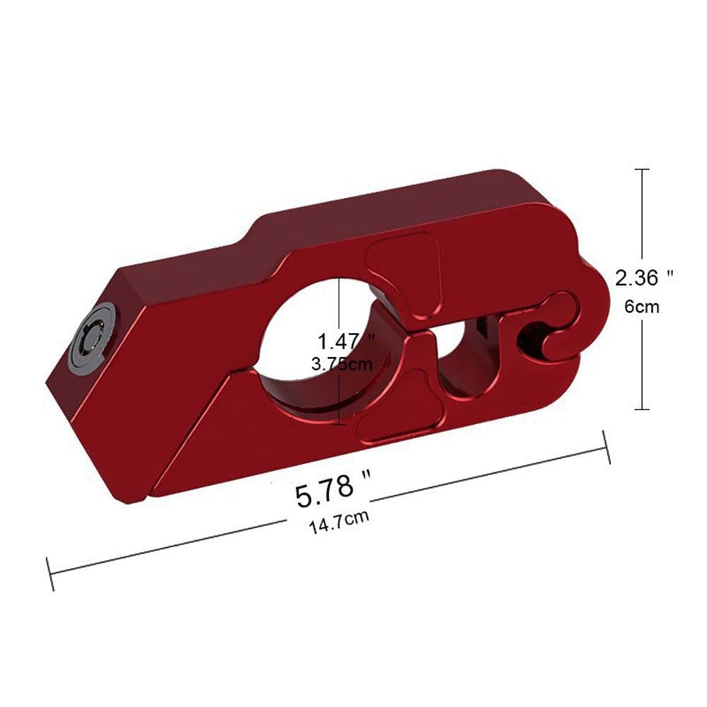 image-Motorcycle Lock Anti-Theft Lock Aluminum Alloy Handlebar Horn Lock