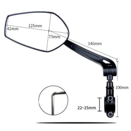 image-Bicycle Mirror Mountain Bike Electric Bike HD Wide Angle Rearview Mirror