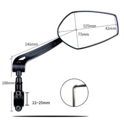 image-Bicycle Mirror Mountain Bike Electric Bike HD Wide Angle Rearview Mirror