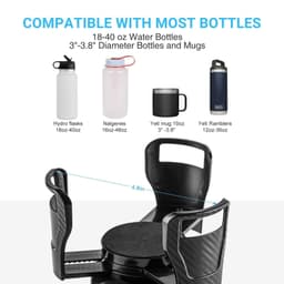 image-Car Drinking Bottle Holder 360 Degrees Rotatable Water Cup Holder Sunglasses Phone Organizer Storage Car Interior Accessories