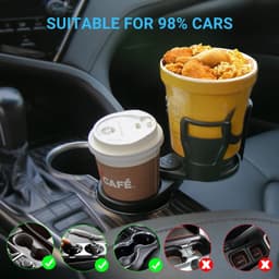 image-Car Drinking Bottle Holder 360 Degrees Rotatable Water Cup Holder Sunglasses Phone Organizer Storage Car Interior Accessories