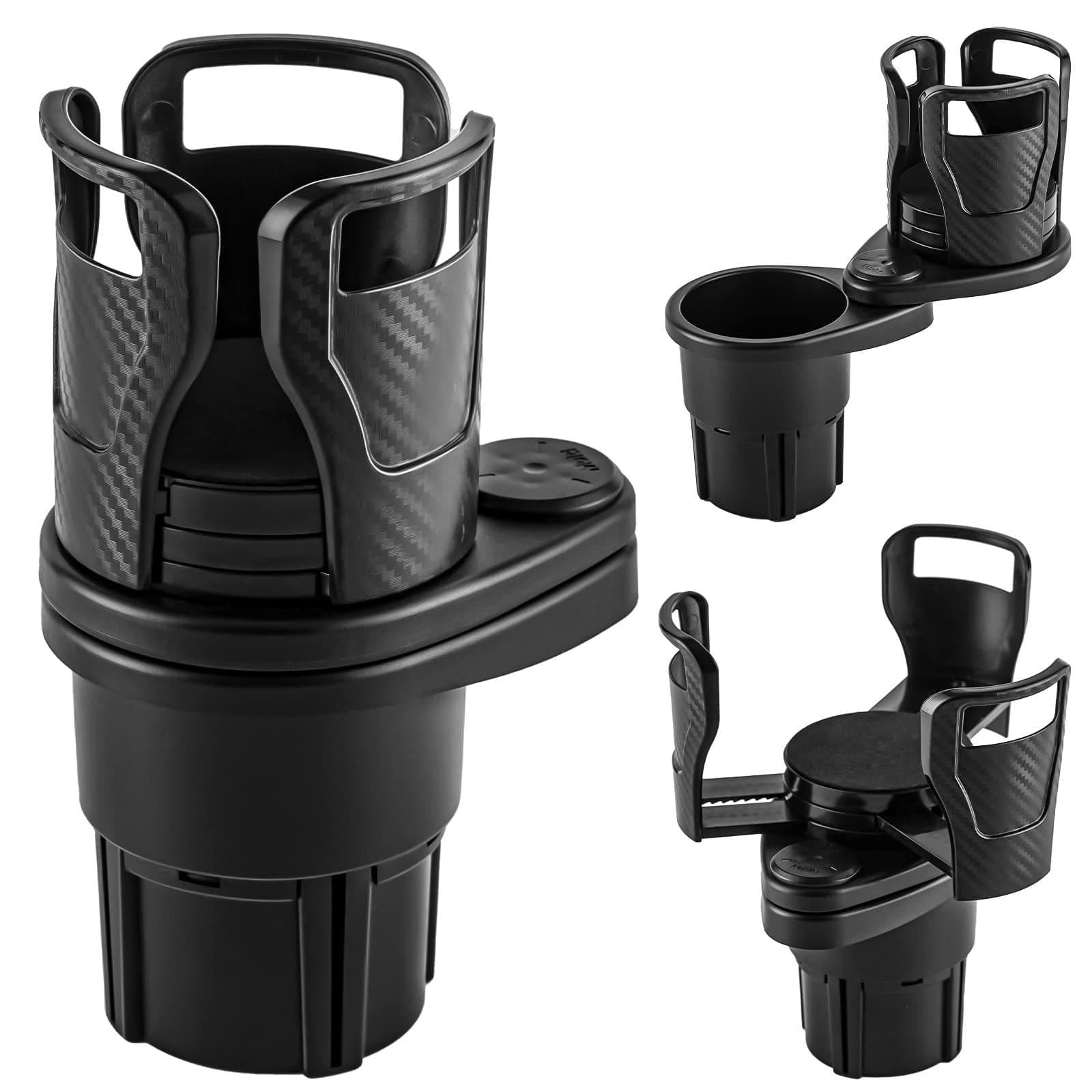 image-Car Drinking Bottle Holder 360 Degrees Rotatable Water Cup Holder Sunglasses Phone Organizer Storage Car Interior Accessories
