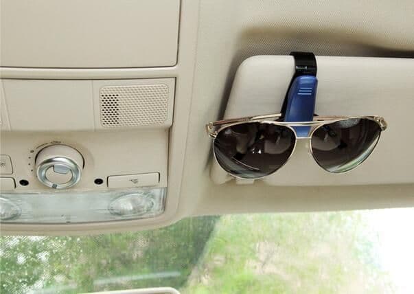 image-Car Sun Visor Glasses Sunglasses Ticket Receipt Card Clip Storage Holder