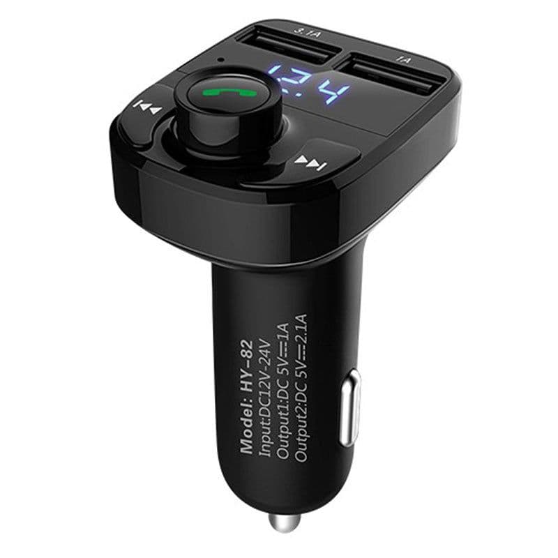 image-Car MP3 Audio Player Bluetooth Car Kit FM Transmitter Handsfree Calling 5V 4.1A Dual USB Car Charger Phone Charger