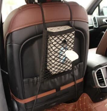 image-Rental Dog Barrier Seat Net Organizer Universal Elastic Auto In The Back Seat For Storage