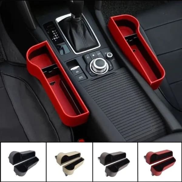 image-PU Car Organizer Seat Gap Storage Box Car Seat Side Slit for Wallet Phone Coins Cigarette Keys Cards Car Accessories