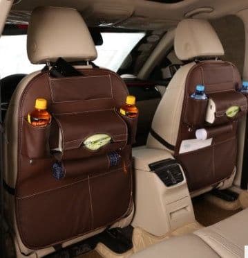image-Car supplies storage box car storage bag box car seat storage leather storage bag box