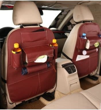 image-Car supplies storage box car storage bag box car seat storage leather storage bag box