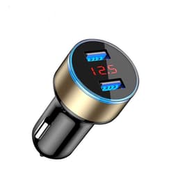 image-Car Charger 5V 3.1A With LED Display Universal Dual Usb Phone Car-Charger