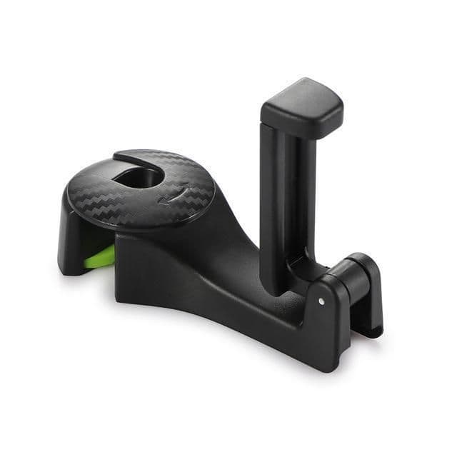 image-Car Headrest Hook with Phone Holder Seat Back Hanger for Bag Handbag Purse Grocery Cloth