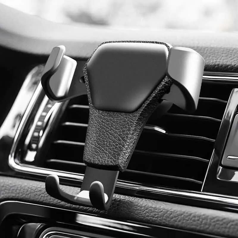 image-Car Phone Holder For Phone In Car Air Vent Mount Stand No Magnetic Mobile Phone Holder Universal Gravity Smartphone Cell Support