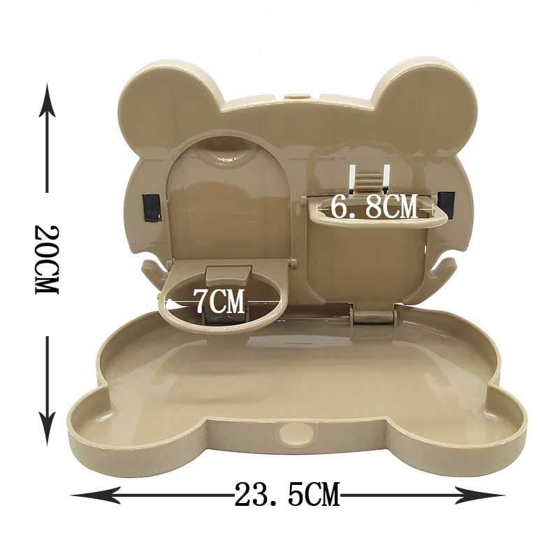 image-Child Car Seat Table Car Seat Tray Storage Kids Toy Food Water Holder Children Portable Table For Car Baby Food Desk ABS