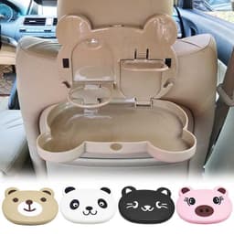 image-Child Car Seat Table Car Seat Tray Storage Kids Toy Food Water Holder Children Portable Table For Car Baby Food Desk ABS