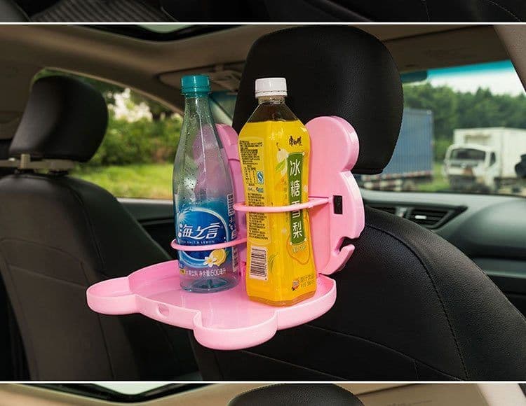 image-Child Car Seat Table Car Seat Tray Storage Kids Toy Food Water Holder Children Portable Table For Car Baby Food Desk ABS