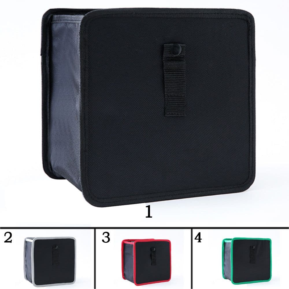 image-Practical Foldable oxford car storage bag for toys clothes seat buckles wastebasket SUV Trunk Organizer for car Garbage bag