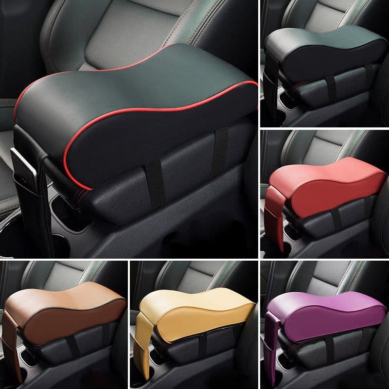 image-New Leather Car Armrest Pad Universal Auto Armrests Car Center Console Arm Rest Seat Box Pad Vehicle Protective Car Styling