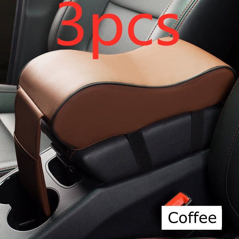 image-New Leather Car Armrest Pad Universal Auto Armrests Car Center Console Arm Rest Seat Box Pad Vehicle Protective Car Styling