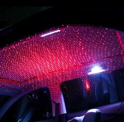 image-Car star ceiling lights modified car roof full star USB car interior atmosphere lights car music sound control decorative lights