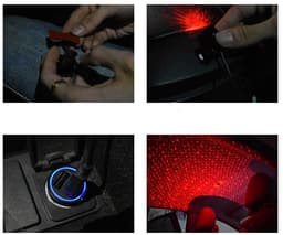 image-Car star ceiling lights modified car roof full star USB car interior atmosphere lights car music sound control decorative lights