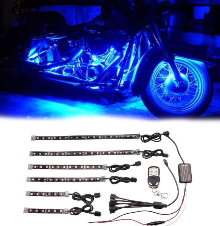 image-Automobile and motorcycle modified universal one for six LED remote control lights RGB atmosphere lights decorative lights atmosphere lights car decoration