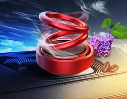 image-Solar Auto Rotation Car Air Freshener Perfume Seat