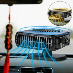image-Portable Auto Car Heater Fan Air Cooler Windscreen Demister Defroster Heating Fan