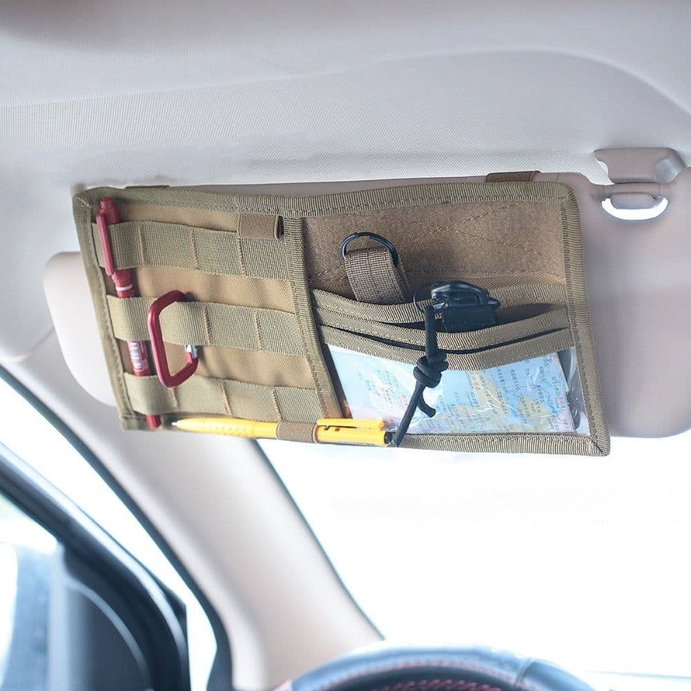 image-Car Sunshade Tactical Storage Bag Visor Panel Holder Car Auto Accessories