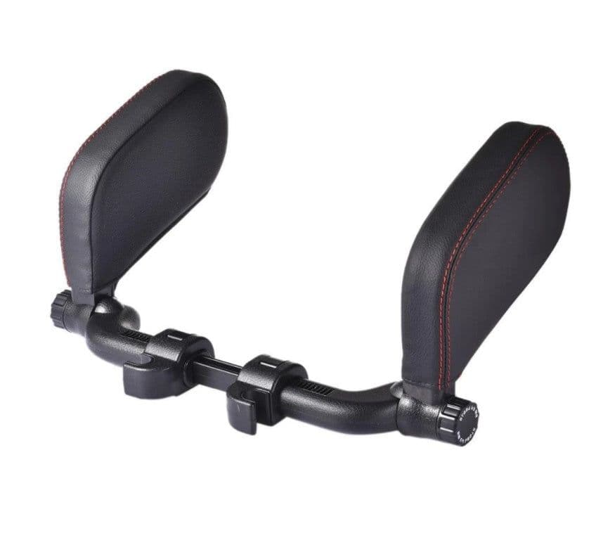 image-Car headrest pillow Sleep Adjustable Side Car Soft Travel Seat Headrest Auto Leather Support Neck Pillow Cushion car accessories