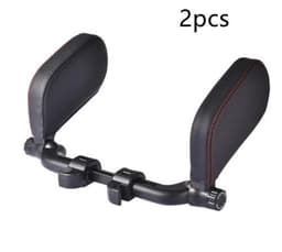 image-Car headrest pillow Sleep Adjustable Side Car Soft Travel Seat Headrest Auto Leather Support Neck Pillow Cushion car accessories