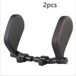 image-Car headrest pillow Sleep Adjustable Side Car Soft Travel Seat Headrest Auto Leather Support Neck Pillow Cushion car accessories