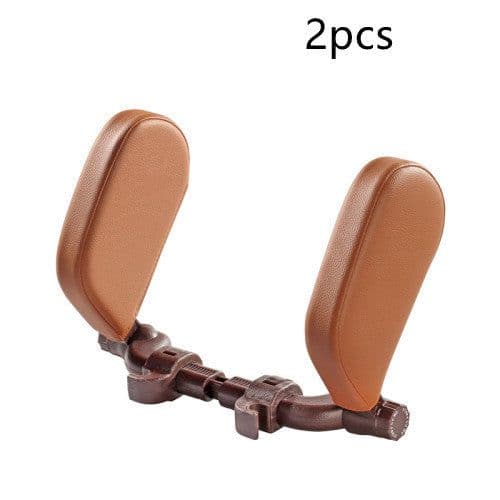 image-Car headrest pillow Sleep Adjustable Side Car Soft Travel Seat Headrest Auto Leather Support Neck Pillow Cushion car accessories