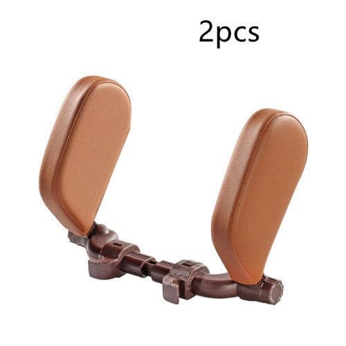 image-Car headrest pillow Sleep Adjustable Side Car Soft Travel Seat Headrest Auto Leather Support Neck Pillow Cushion car accessories