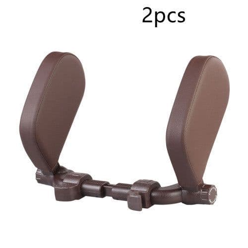 image-Car headrest pillow Sleep Adjustable Side Car Soft Travel Seat Headrest Auto Leather Support Neck Pillow Cushion car accessories