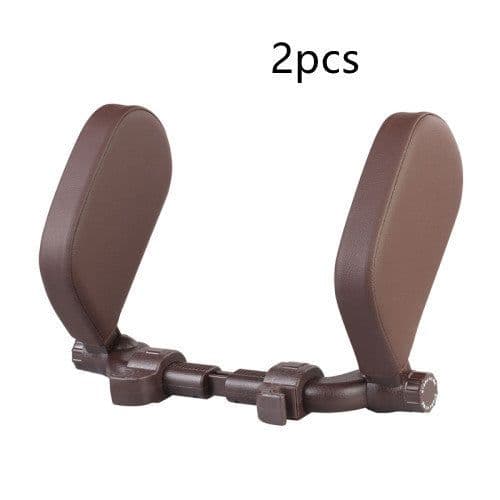 image-Car headrest pillow Sleep Adjustable Side Car Soft Travel Seat Headrest Auto Leather Support Neck Pillow Cushion car accessories