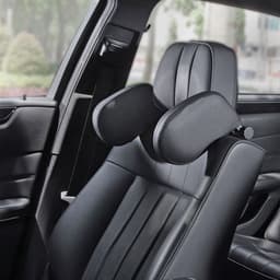 image-Car headrest pillow Sleep Adjustable Side Car Soft Travel Seat Headrest Auto Leather Support Neck Pillow Cushion car accessories