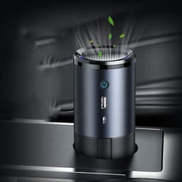 image-Car Air Purifier Ionizer Negative Ion Aluminum Alloy Car Air Freshener Activated Carbon Formaldehyde Auto Air Clean Accessories