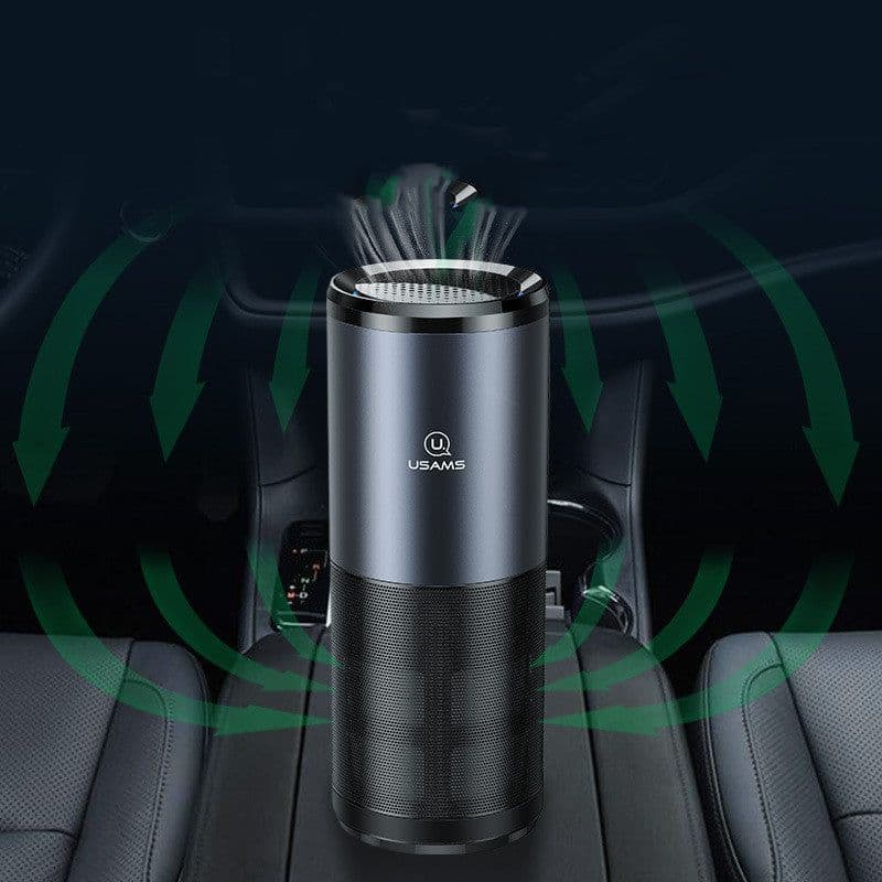 image-Car Air Purifier Ionizer Negative Ion Aluminum Alloy Car Air Freshener Activated Carbon Formaldehyde Auto Air Clean Accessories