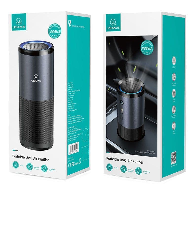image-Car Air Purifier Ionizer Negative Ion Aluminum Alloy Car Air Freshener Activated Carbon Formaldehyde Auto Air Clean Accessories