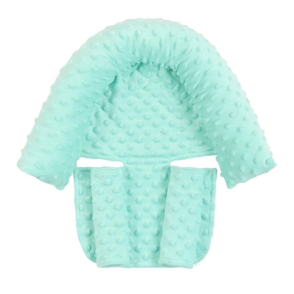 image-Baby Car Safety Soft Sleeping Head Support Pillow with Matching Seat Belt Strap Covers Baby Carseat Neck Protection Headrest