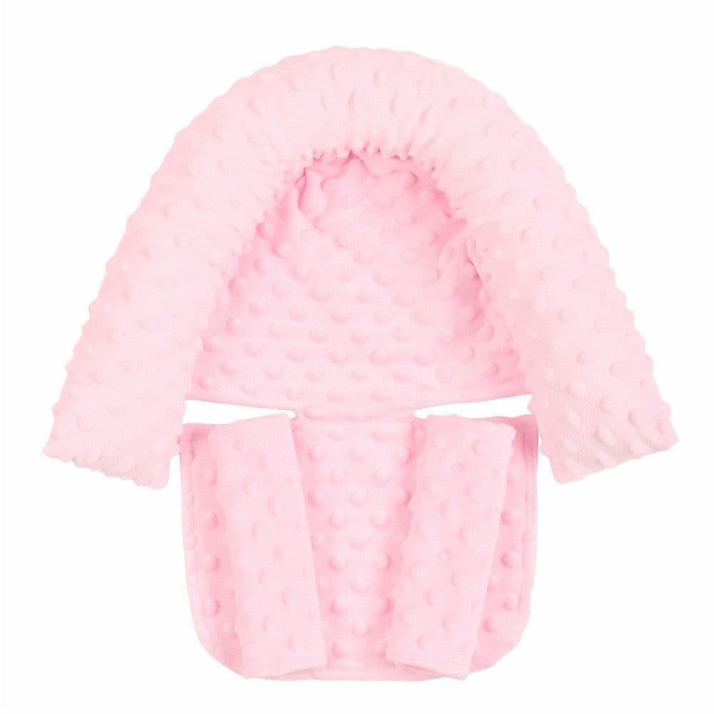 image-Baby Car Safety Soft Sleeping Head Support Pillow with Matching Seat Belt Strap Covers Baby Carseat Neck Protection Headrest