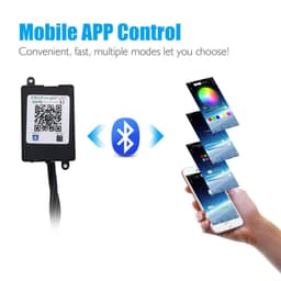 image-Auto LED RGB Interior Atmosphere Strip Light Decorative Foot Lamp With USB Wireless Remote Music Control Multiple Modes For Car