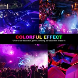 image-Auto LED RGB Interior Atmosphere Strip Light Decorative Foot Lamp With USB Wireless Remote Music Control Multiple Modes For Car